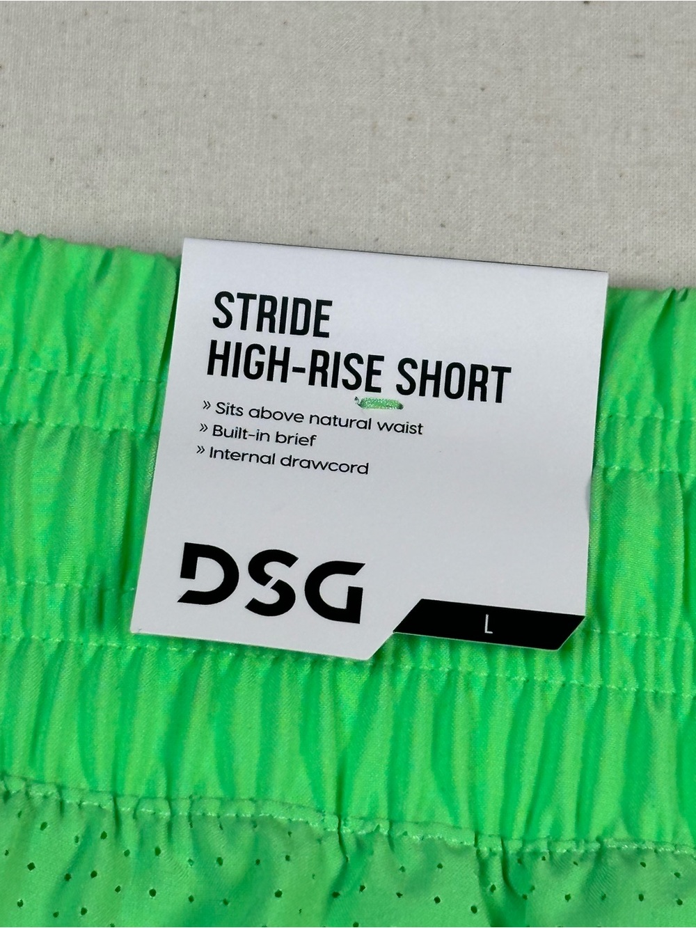 DSG Neon Green Women's Athletic Running Shorts Large - Picture 4 of 6